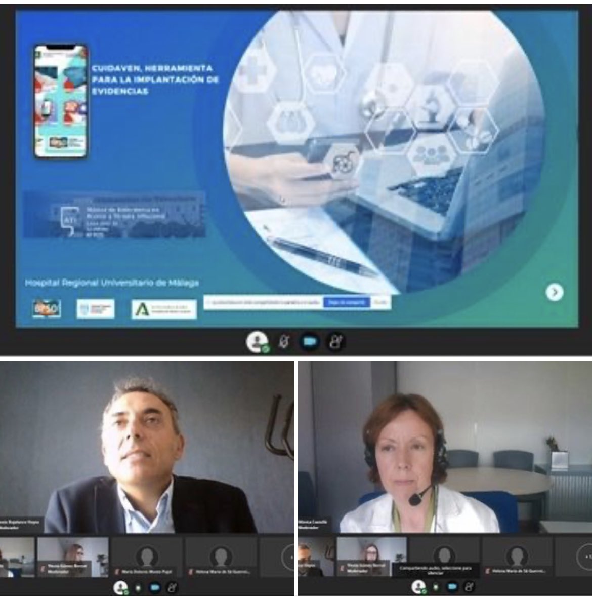 scabrerajaime's tweet photo. Webinar Impantación de Guías RNAO en Acceso Vascular con Mónica Castellá y Jesús Bujalance. Gracias por compartir vuestros conocimientos en Máster Enfermería Acceso Vascular IL3-UB @UB_IL3 @hgermanstrias @jesusbh https://t.co/aGhWcIGcYY