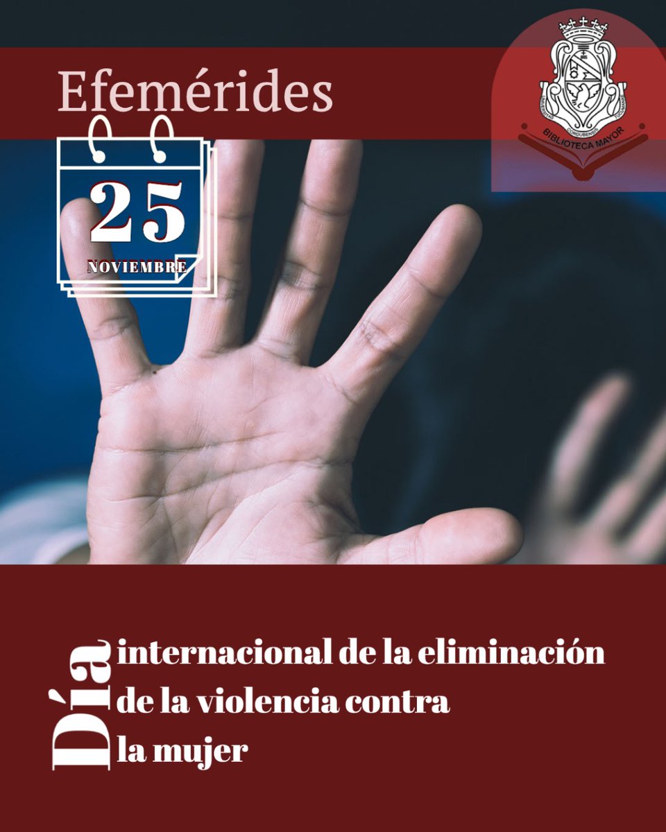 bmayorunc's tweet photo. #25N #EFEMÉRIDES #efemérides #DiaInternacionalDeLaEliminacionDeLaViolenciaContraLaMujer #NiUnaMenos #TimesUp
#MeToo
En nuestro país, hoy es una jornada de lucha y reivindicación por los derechos de las mujeres, visibilizando todas las formas que existen de violencia de género. https://t.co/2tDXdZyfxp