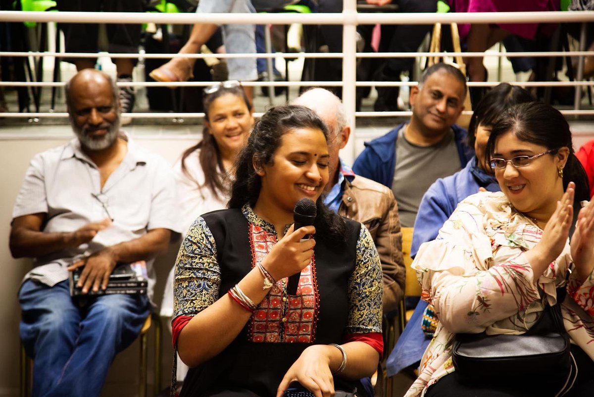 kuminaidoo's tweet photo. I was also so glad to see my brilliant niece Leya 🧡🧡

Thank you so so much to everyone that came out, asked questions and connected with us! 🙏🏿🙏🏿

📸: Toby Mdladla  

#LettersToMyMother
#MakingOfATroublemaker 
#KumiNaidooBook https://t.co/dnIbMLBkUR