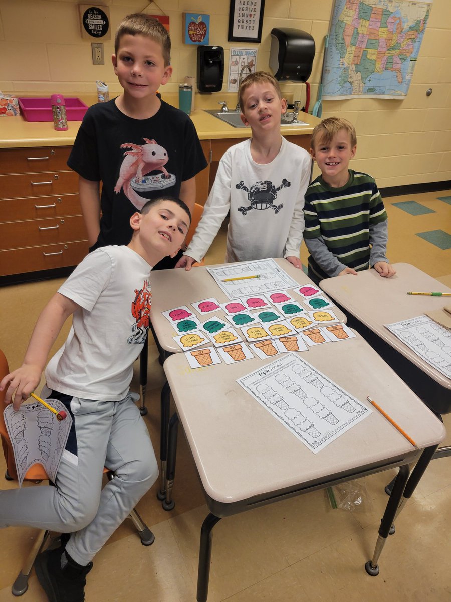 mrspruittRW's tweet image. Place Value Ice Cream Cone puzzles!!