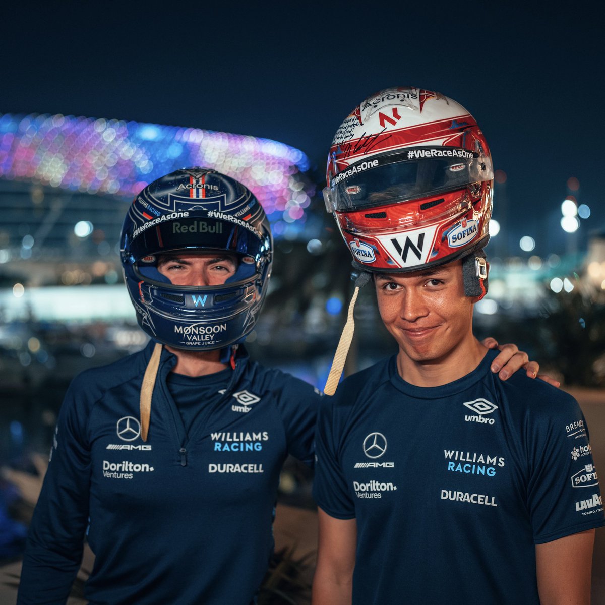 Nicholas Latifi (@nicholaslatifi) on Twitter photo Helmet swap with this guy!
One of the most genuine people in the paddock, a f***ing fast driver, and someone I’m happy to call a friend.
Wishing you all the best for the coming years <a href="/alex_albon/">Alex Albon</a> 👊🏻 Helmet swap with this guy!
One of the most genuine people in the paddock, a f***ing fast driver, and someone I’m happy to call a friend.
Wishing you all the best for the coming years <a href="/alex_albon/">Alex Albon</a> 👊🏻