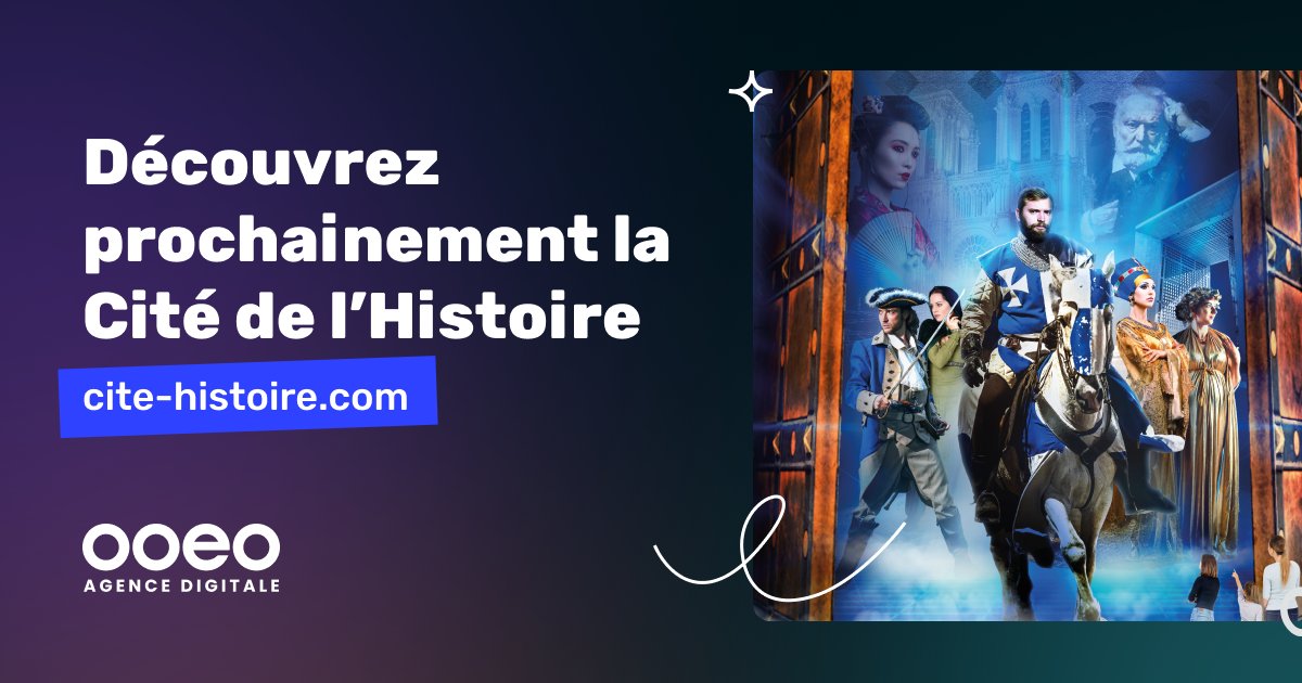 agenceooeo's tweet photo. Nous sommes fiers d’accompagner à nouveau @AmaclioP avec la conception d’un site internet présentant les 3 expériences inédites à découvrir dans le futur musée hors-norme La @Citedelhistoire !
Profitez dès maintenant de notre toute dernière création : https://t.co/RUKXe24PD5 https://t.co/CcJah3NAEQ