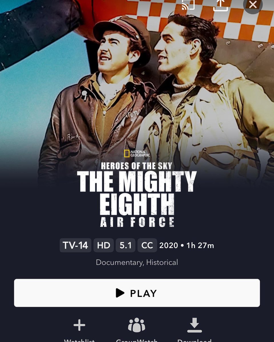 RedaFilms1978's tweet photo. Heroes of the Sky: The Mighty Eighth Air Force is now on @DisneyPlus !! #wwii #disney #DisneyPlus #Documentary https://t.co/zZgKmNey3Q