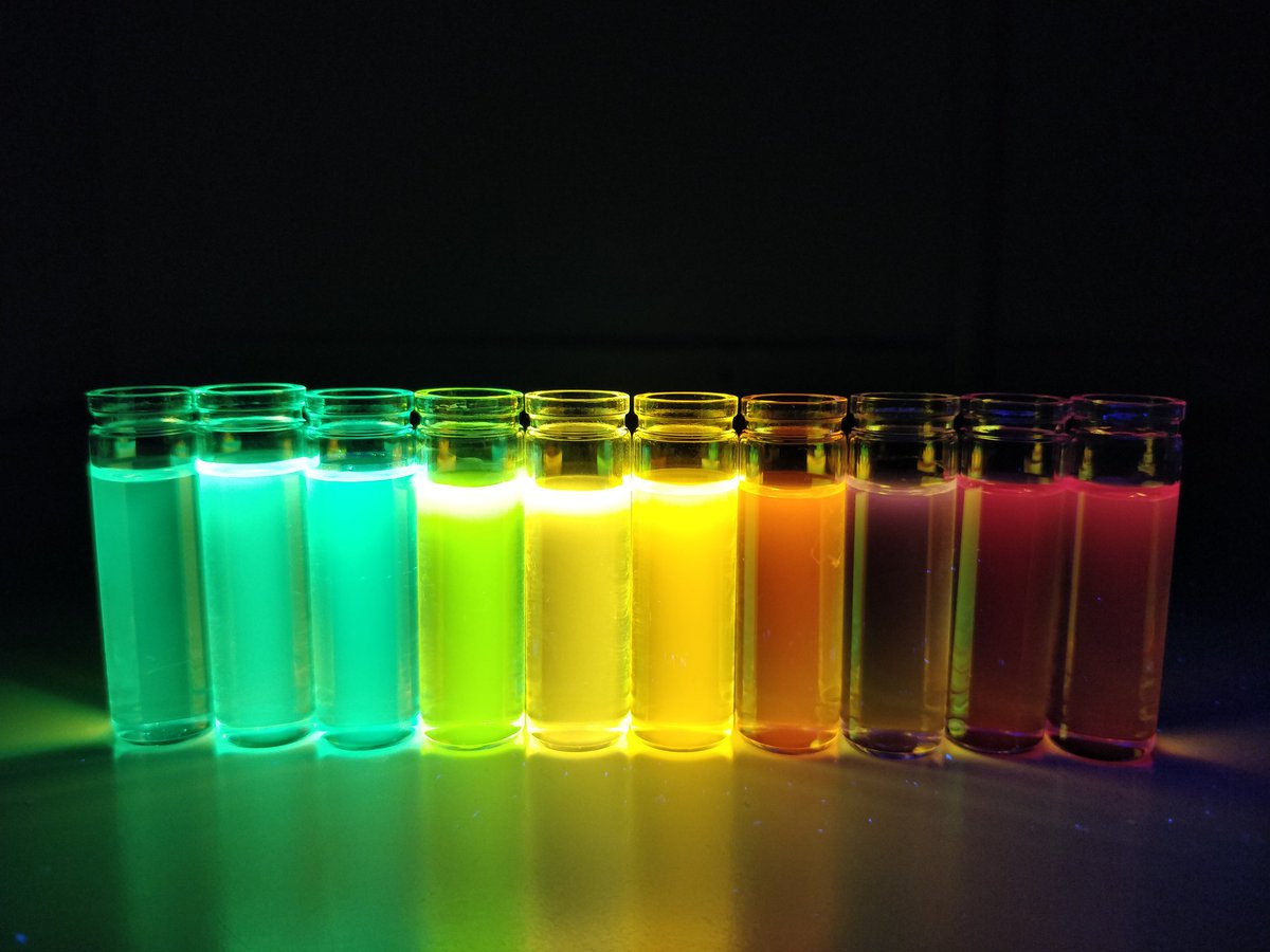 Timothee_68's tweet photo. Rainbow fluorescence with a single ESIPT compound in different solvents ! #FluorescenceFriday https://t.co/c3V1ZKXOjJ