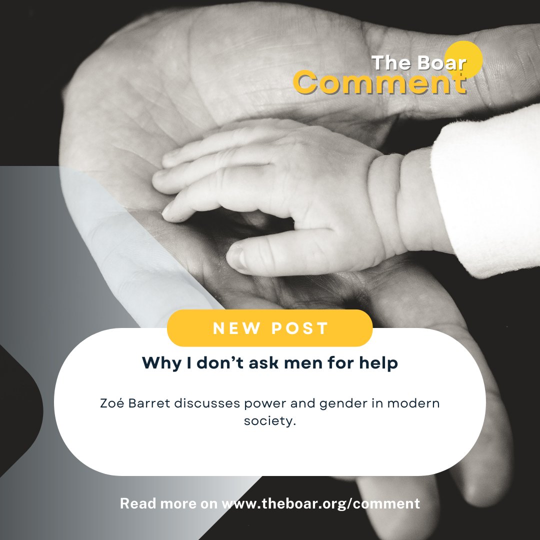 BoarComment's tweet image. Zoé Barret comments: "There is a recognition that kindness and aid are valuable, but they are intrinsically linked to gender"

Read the article: theboar.org/2022/11/why-i-…

Image: Liane Metzler / Unsplash