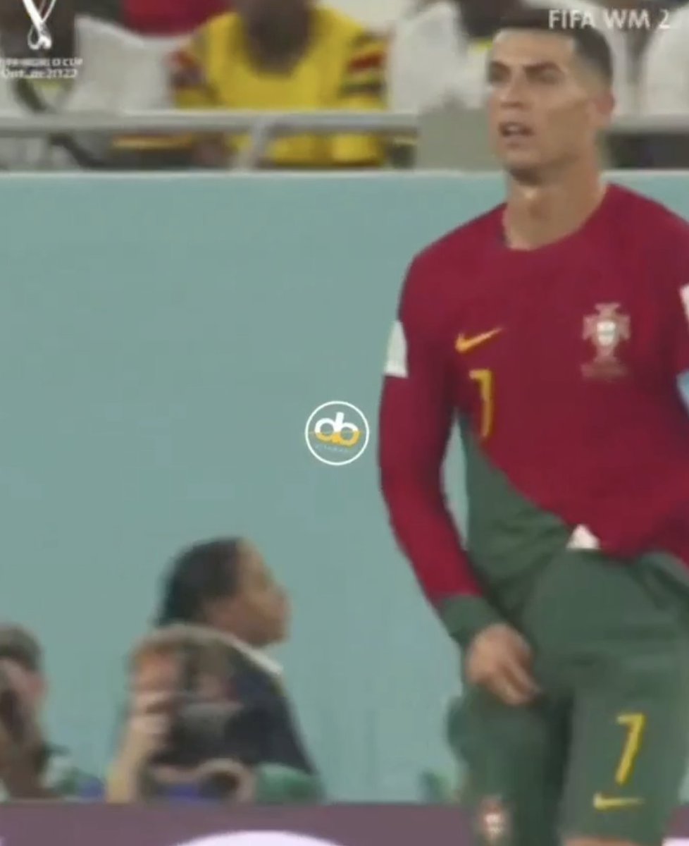 Cristiano Ronaldo caught putting his hand down his pants in the