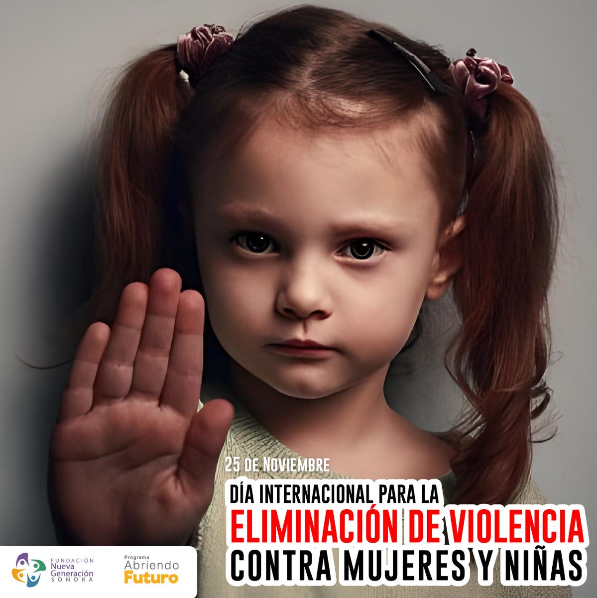 Vivir libre de violencia es un derecho humano. Hoy 25 de noviembre: Día Internacional para la Eliminación de la Violencia contra Mujeres y Niñas, una fecha para hacer conciencia de la violencia que ellas sufren y que es nuestra responsabilidad prevenirla y erradicarla. #NiUnaMas