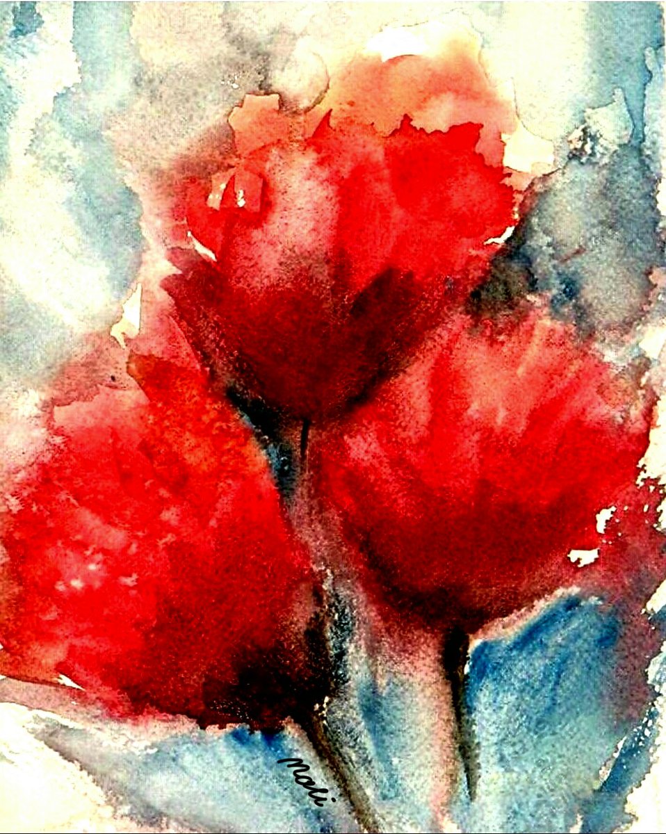 Wild poppies - Watercolor painting 
3/6 left
3 #tezos
#tezosart
#tezoscommunity 
Link in the comment 👇