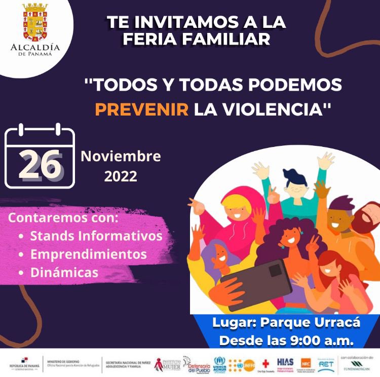 LoureiroMag's tweet photo. 🟠Mañana en el Parque Urracá!
Júntate a @acnurpanama y a @panamamunicipio.
Une tú voz a la de miles de personas que luchan al diario para prevenir y mitigar la violencia de género ✋🏽
#NoLoNormalices #NiUnaMenos https://t.co/OPYagnhvN4