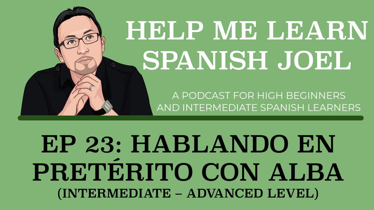joelspanishcafe's tweet photo. Help Me Learn Spanish Joel 
In this episode, Alba shares somethings she did the day before or the week before our conversation to help you hear the Pretérito in context.
Find the podcast here:
https://t.co/5qKkssMMwj
Listen on YouTube
https://t.co/0QzqlaYK5M https://t.co/myOzh1R6br
