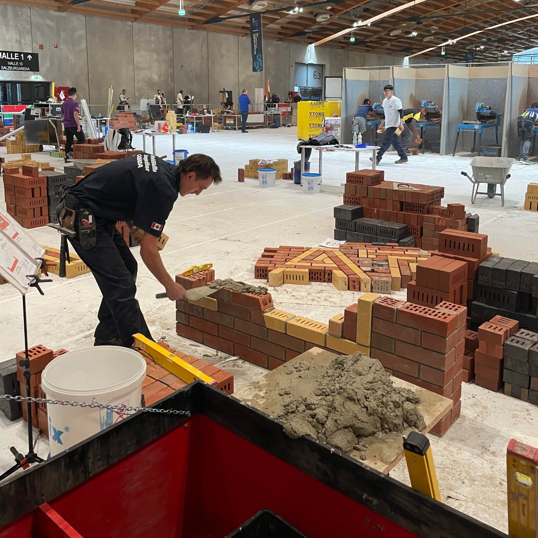 Skills_Canada's tweet image. Cam Krause is the WorldSkills Team Canada 2022 Competitor in Bricklaying taking part in #WorldSkills 2022 in Salzburg, Austria!  Stay tuned to see his finished projects! @skillsontario #WSTC2022