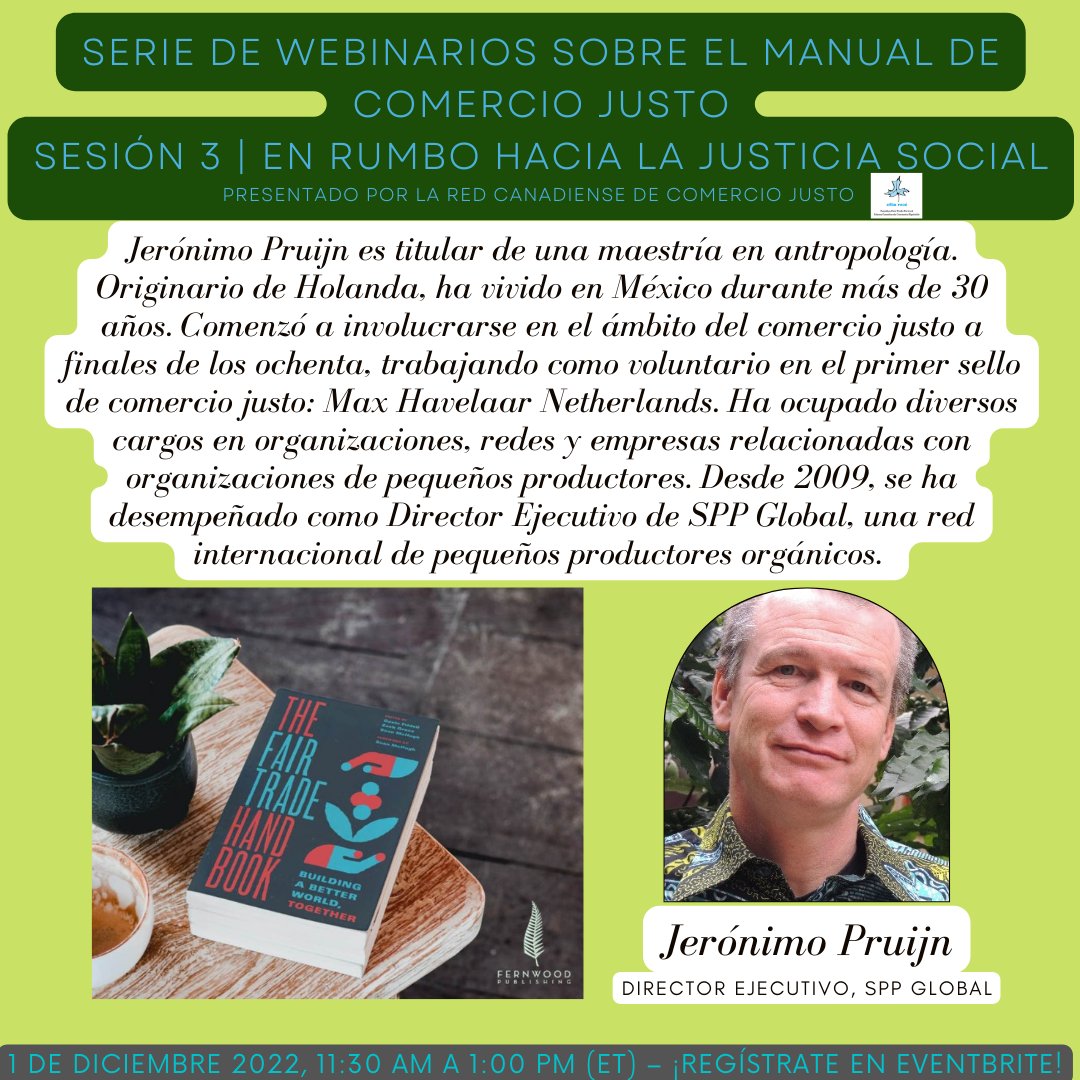 SimboloPP's tweet image. SERIE DE WEBINARIOS SOBRE EL MANUAL DEL COMERCIO JUSTO
SESIÓN 3
EN RUMBO HACIA LA JUSTICIA SOCIAL
Registrate aquí:

bit.ly/3Ey4NBV
