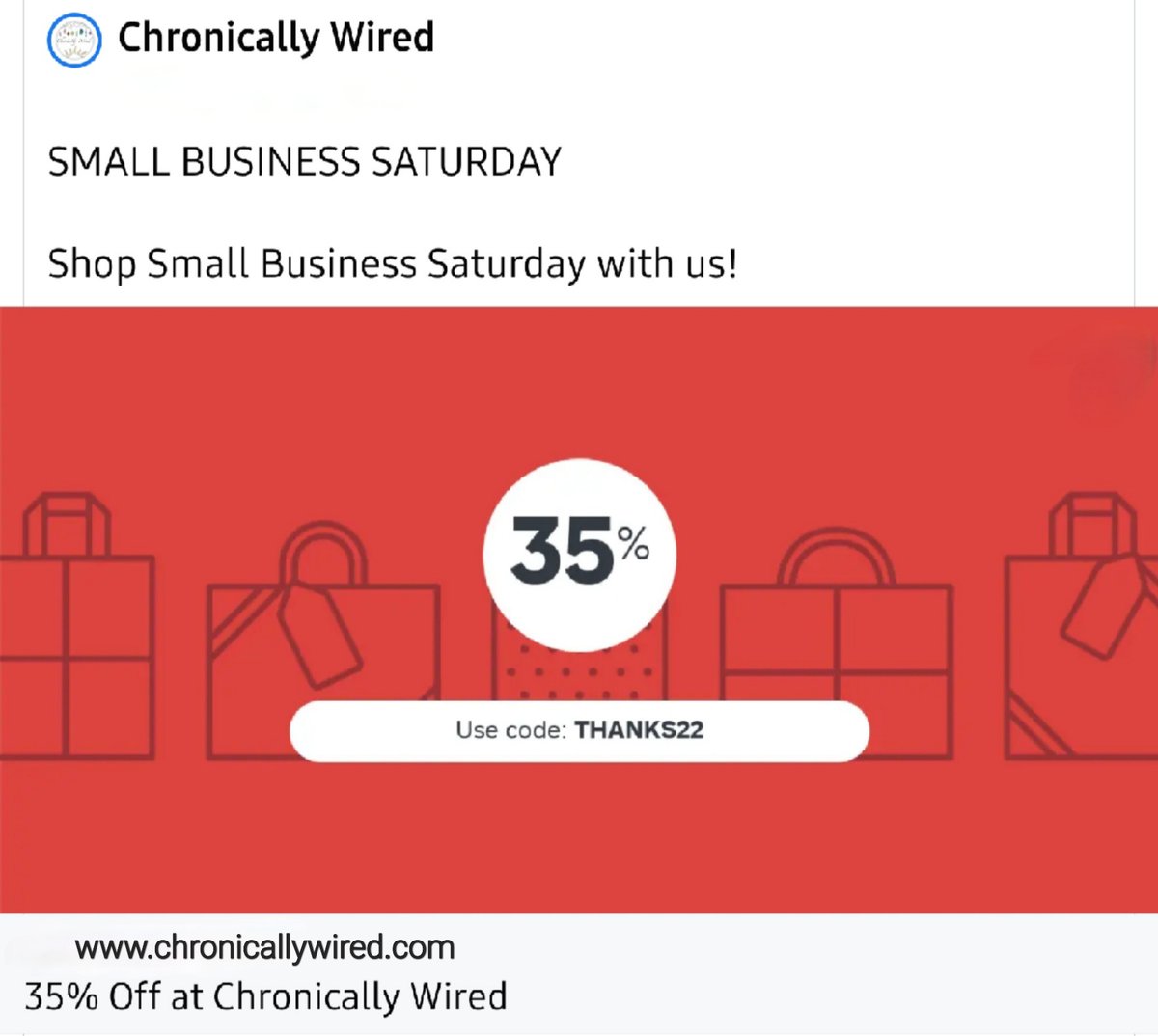 SimiAutoimmune's tweet photo. We are thankful for our customers!  To show our appreciation, enjoy 35% off everything on our website https://t.co/ixJ2qmtr4Q for Small Business Saturday.
#SmallBusinessSaturday #WomanOwnedBusiness #LatinaBoss #FromIllnessToBusiness #SupportLocalBusinesses #SupportHandmade https://t.co/rFBjUxt8LZ