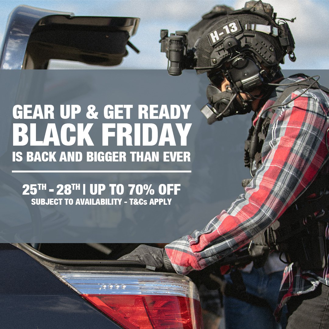 ArktisUK's tweet photo. Day one of Black Friday is coming to an end. Only three days left to get a huge discount selected items. 

https://t.co/YhQtNfpFz7

T&amp;Cs Apply - Subject to availability. 

#arktis #blackfridaysale #gearsale #discount #military https://t.co/TPyyT7h0d9