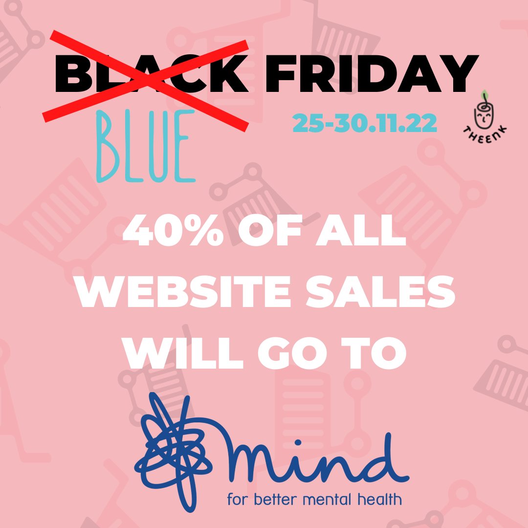 Blue Friday is here! 💙 This year instead of creating a black Friday deal that is probably not doing anyone any good, we're pledging to donate 40% of all sales* to @mindcharity and the important work they do each they to support our nation's mental health. #blackfriday #charity
