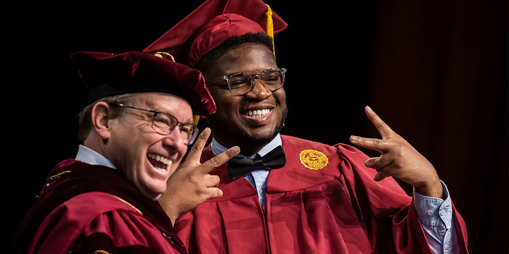 cmichprez's tweet photo. Commencement is my favorite CMU event. I will soon have the honor once again to shake hands with our future alumni as they cross the stage during our fast-approaching December 17 Winter Commencement. https://t.co/IPXFq7Pn4K
