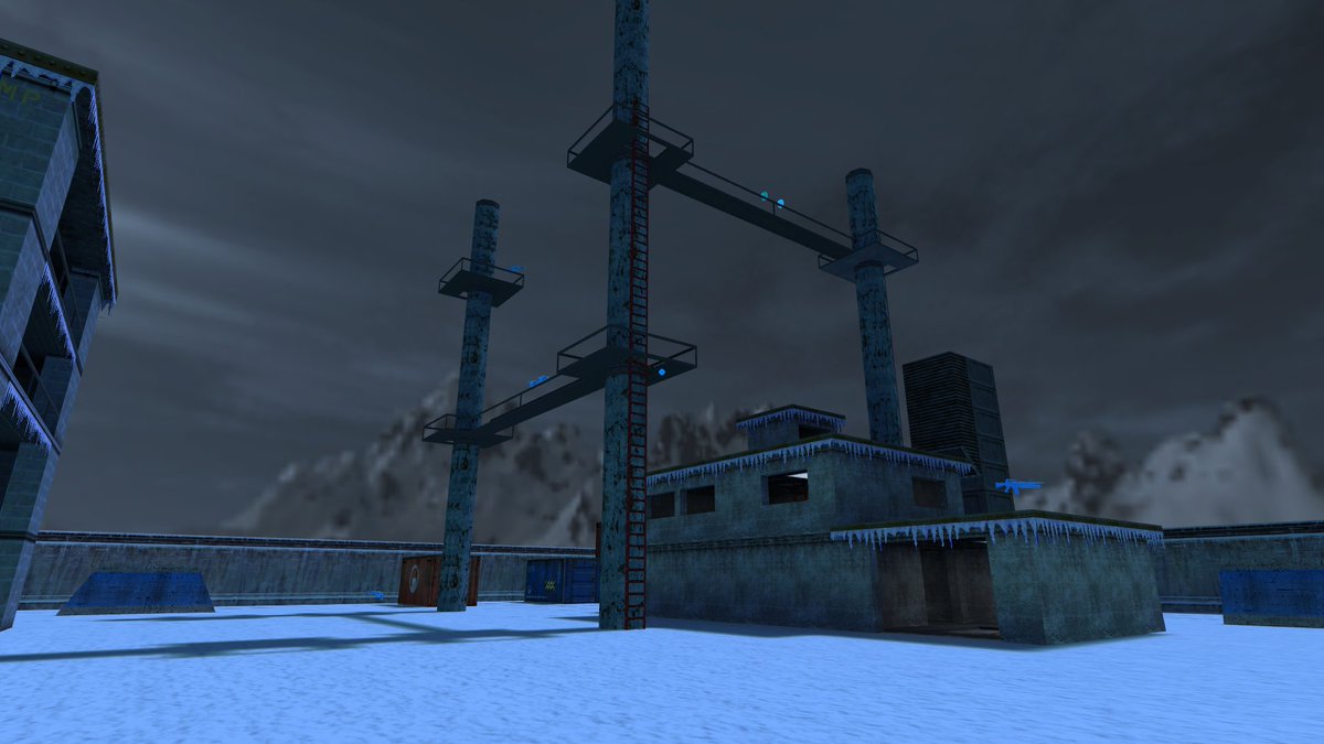AudioCraZ's tweet photo. A few screenshots of the rework of Gasworks for the upcoming Cold Ice Beta 3 release. If I would stop obsessing over things people will probably never notice, I would get this map done a lot faster.... #halflife #coldice #halflifemod #gamedev https://t.co/r0KJ6JQZE9