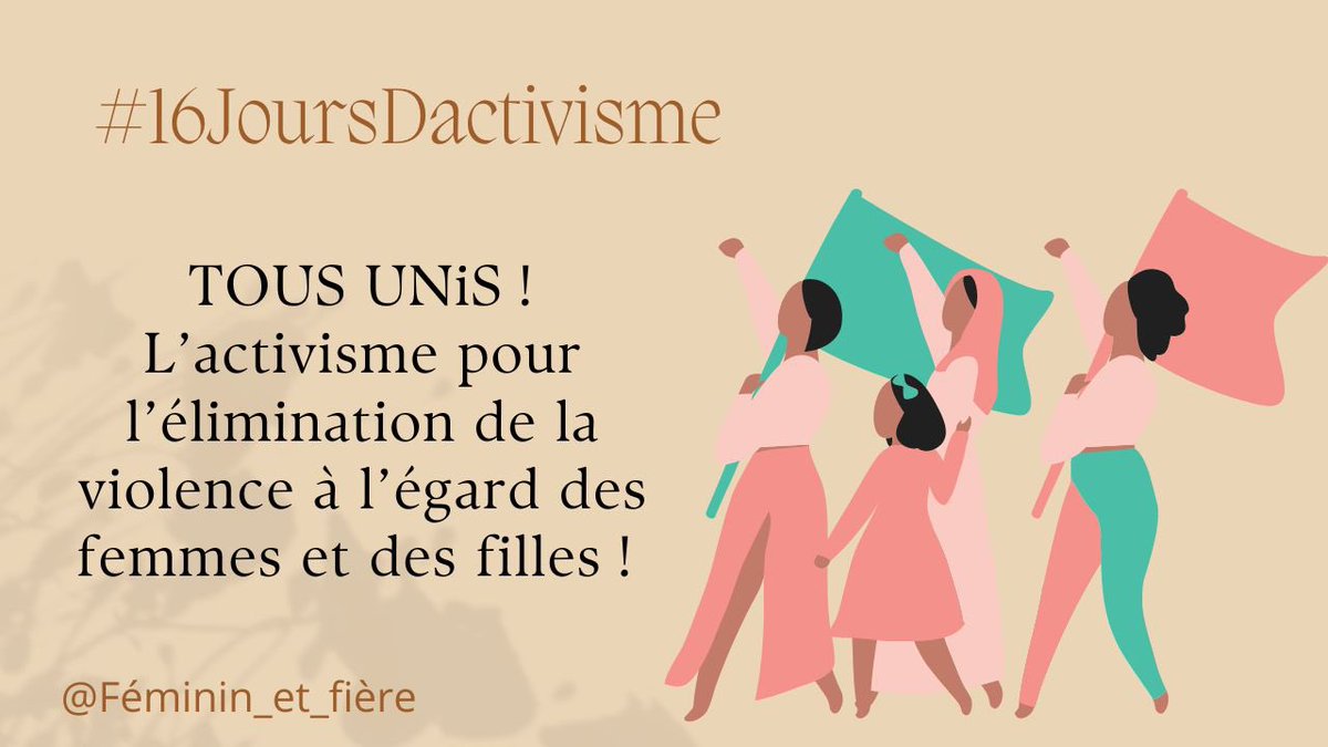 FeminimF's tweet photo. 1/3
Pendant les 16 jours d’activisme , nous allons parler sur les violences que les Femmes et les filles sont confrontées chaque jour https://t.co/hLpfYc61fI