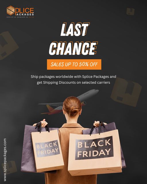 SplicePackages's tweet photo. Hurry Up!!!!! Avail Up to 5️⃣0️⃣% Off on Black Friday Sales on your favorite US Online Stores and ship your packages to your doorstep with Splice Packages with best shipping charges. 📦🛒🎊

Learn More about Assisted Purchase and shipping on https://t.co/oo8DTuEEyL https://t.co/m8Xl1uYJXS