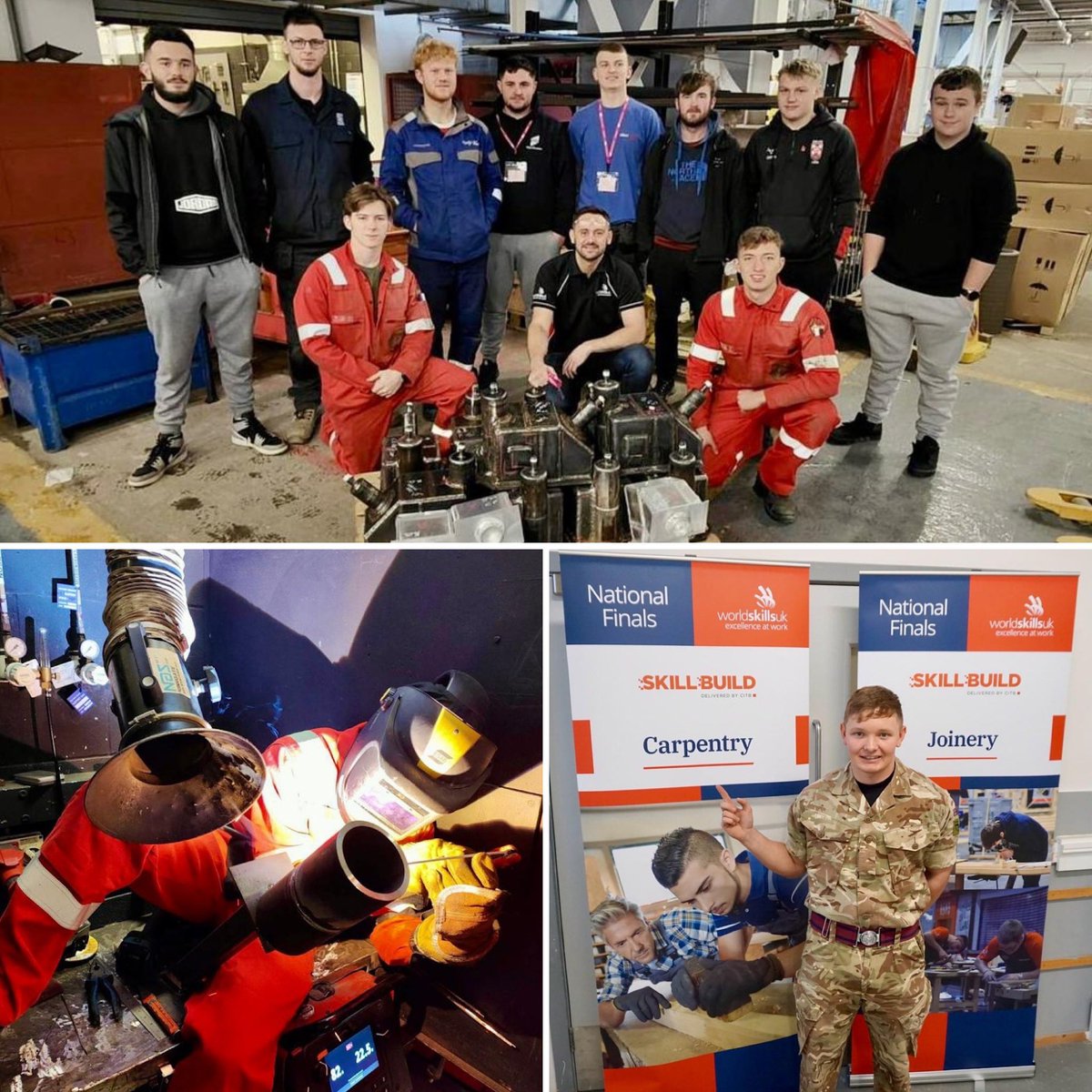 Today is @WorldSkills National Finals day. Four @Proud_Sappers finalists nail 2 x Gold (carpentry and welding) and 2 x Bronze (plumbing and wedding) medals. What an awesome @BritishArmy achievement. Well done Andrew, Tangier, Thomas and Jack. @hq_recruiting @armyjobs #STEM.