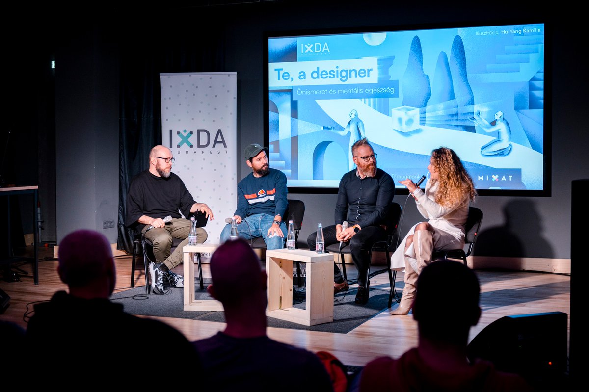 ixdabudapest's tweet photo. 120+ vendég élőben, köszönjük! Az este során vitáztunk a designer lehetőségeiről öngondoskodás terén. Vendégeink szokás szerint praktikus gyakorlatokat és módszereket is megosztottak. A téma aktualitása miatt visszatérünk még a folytatással. Köszi @TeamSupercharge a támogatást! https://t.co/nje4fsHLPh