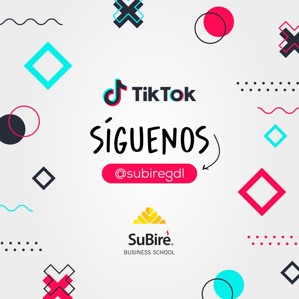 ¡Hola, te tenemos una gran noticia! 😱😱

¡¡Ya tenemos TikTok!! 🤩🙌🏼

👉🏼 Síguenos: <a href="/subiregdl/">SuBiré</a> 
🔗 tiktok.com/@subiregdl

#ColegioSuBiré #Subiré #FormamosEmprendedores #Tiktok #followmenow