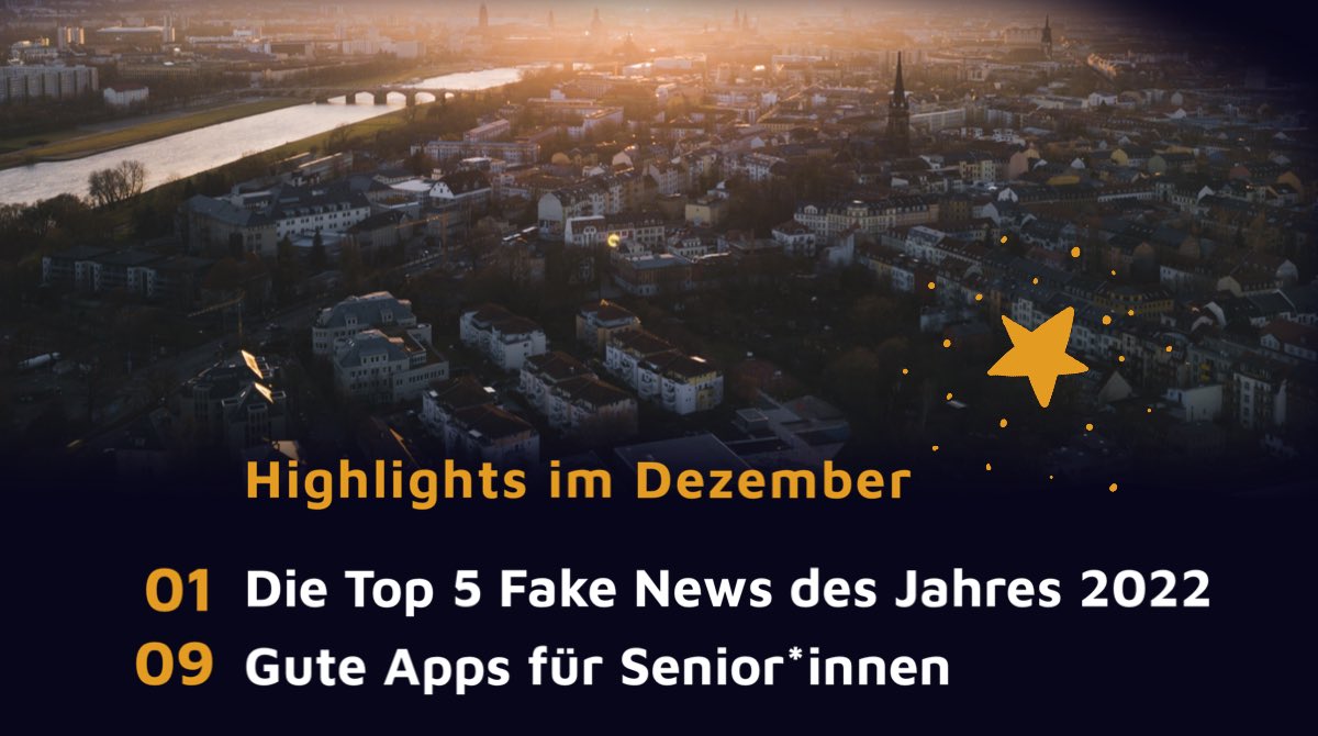Medienkulturzentrum Dresden @mkz@bildung.social (@mkz_dd) on Twitter photo December is coming und bei uns gibts auch noch 2 feine Veranstaltungen: Die Top 5 Fake News mit <a href="/pstawowy/">Peter Stawowy</a> in der <a href="/VHSDresden/">vhs Dresden</a>, sowie Gute Apps für Senior*innen im Begegnungszentrum Laubegast. Vielleicht bis dahin! December is coming und bei uns gibts auch noch 2 feine Veranstaltungen: Die Top 5 Fake News mit <a href="/pstawowy/">Peter Stawowy</a> in der <a href="/VHSDresden/">vhs Dresden</a>, sowie Gute Apps für Senior*innen im Begegnungszentrum Laubegast. Vielleicht bis dahin!