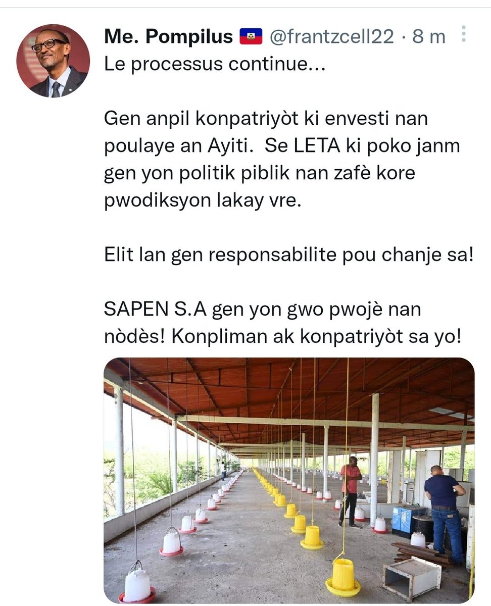 frantzcell22's tweet photo. Sanksyon "Canada ak Etazini" pran kont yon seri nèg ki sou sèn politik ak ekonomik lan louvri posibilite pou yon lòt klas ekonomik emèje nan biznis peyi a.
Pral gen yon rate nan pwodui premye nesesite yo, paske gen anpil ki pa p kapab enpòte ankò!
Kisa n ap fè ak opòtinite sa a? https://t.co/ijZq7FnX5O