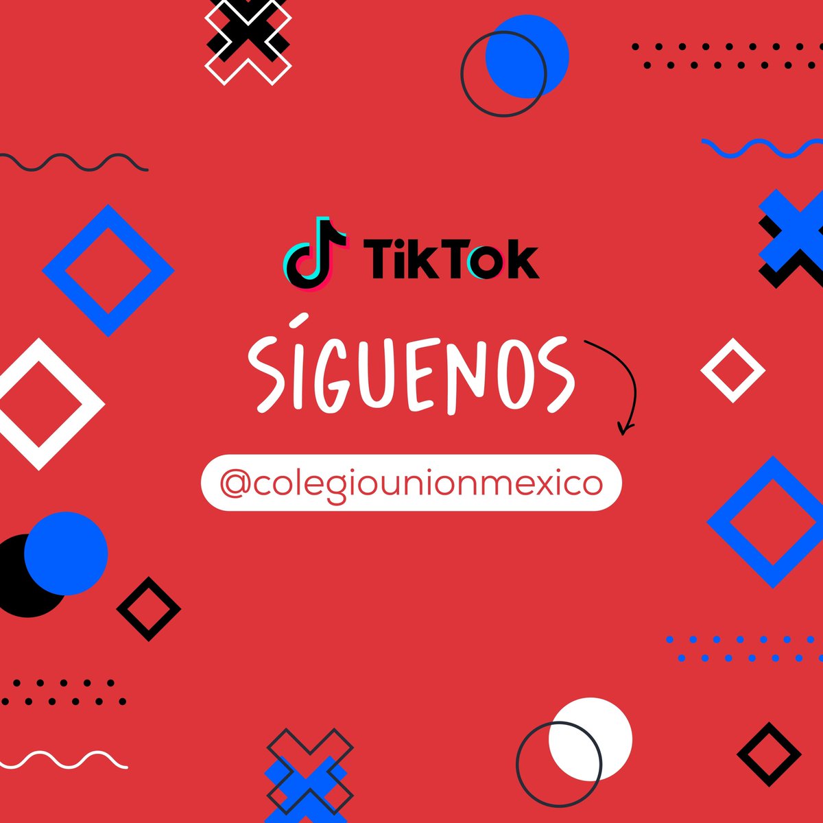ColegioUnionMex's tweet photo. ¡Hola, te tenemos una gran noticia! 😱😱

¡¡Ya tenemos TikTok!! 🤩🙌🏼

👉🏼 Síguenos: @colegiounionmexico
🔗 https://t.co/jPhe0MbNtK

#ColegioUnionMéxico #UnaGeneraciónConElPoderDeTransformar  #Tiktok #followmenow https://t.co/hVnElWILaX