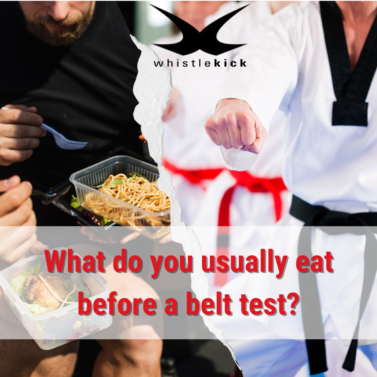 whistlekick's tweet photo. What do you usually eat before a belt test?
#belttest #test #whistlekick #humor https://t.co/81i8BSE58K