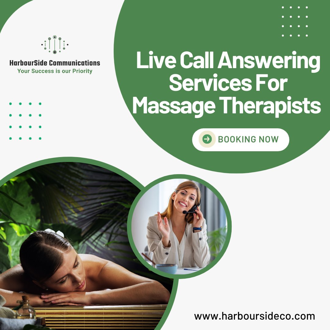 WeAnswerCalls's tweet photo. With Harbourside Communications as your partner, you will have the opportunity to make a great impression. Our call answering services will ensure that clients get fast service at all times by providing assistance 24/7. 

#MassageTherapist #HarbourSideCommunications #massage https://t.co/NEVfufCfia