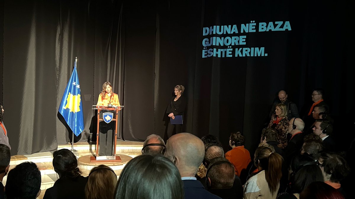 EUKosovo's tweet photo. Minister of Justice @albulenahaxhiu_ launched tdy #Kosovo's 16 Days of Activism against Gender-Based Violence campaign.
This is a much-needed effort and one which the #EU, with our int. partners SDC& @UNDP_Kosovo, is happy to support.
#NotEvenOneMore
More👉https://t.co/4Ii8waFIWx https://t.co/JUShiO8EVK