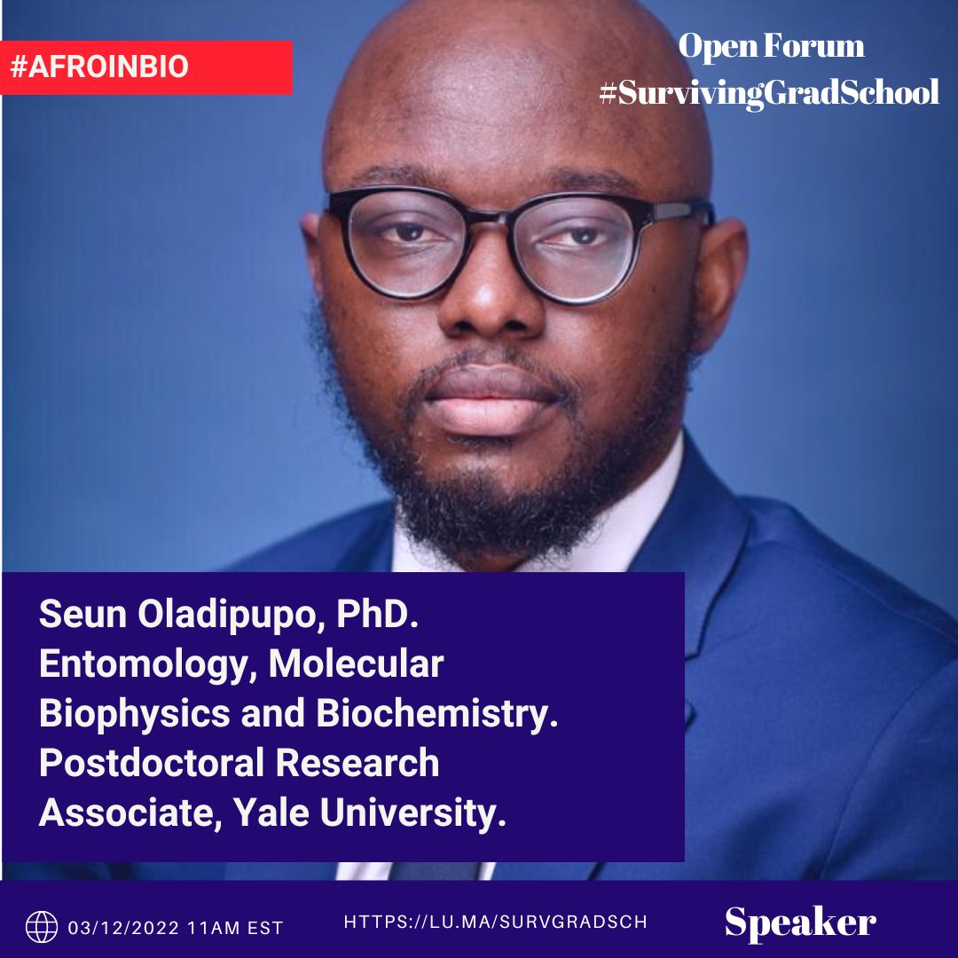 OSO_Tee's tweet photo. The #AfroInBio is a community of Africans in the field of Biology.
The panelists at our open forum are from different biology backgrounds, and they'll give talks and answer questions on #SurvivingGradSchool.
Be a part of it. Registration is still open https://t.co/n7cRuP3Uf5. https://t.co/DoqKvA5lxs