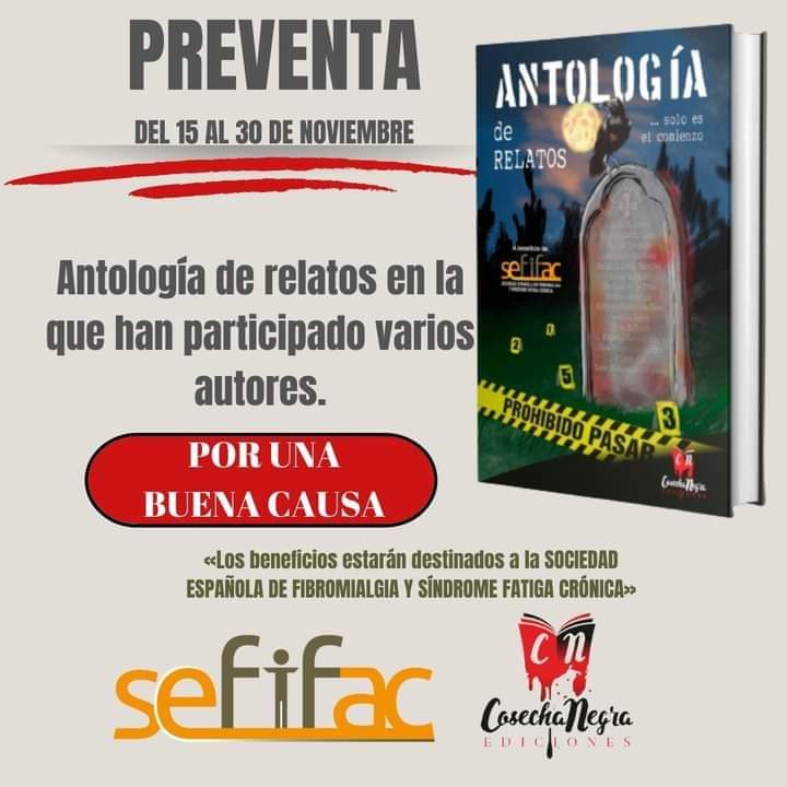 LivOcr's tweet photo. Participo en este #libro #solidario de #relatos de @cosechanegra
Todos los beneficios serán para #sefifac
#BlackFriday #25Noviembre #fibromialgia #dolor #fibro #antologia https://t.co/scGQI4rRxQ