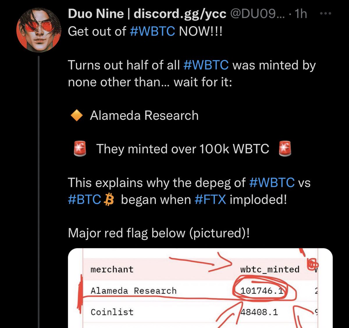 udiWertheimer's tweet image. The crypto misinformation HAS TO STOP.

This isn’t how WBTC works. Alameda was a “WBTC merchant” which means they’d accept BTC from customers and send it to BitGo to mint WBTC.

Alameda NEVER custodied BTC themselves!

You can track BitGo’s BTC reserves on chain. Backed 1-to-1.