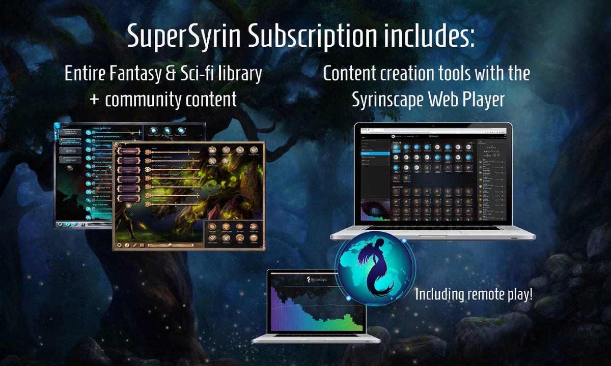 syrinscape's tweet photo. Adding immersive #TTRPG sound has never been easier with the Syrinscape #WebPlayer. Create and share a link to your game audio with friends, making it incredibly quick and convenient to get started. Click https://t.co/L2YrVDY6fj to learn more and try out the Web Player today! https://t.co/H0pkaVetun