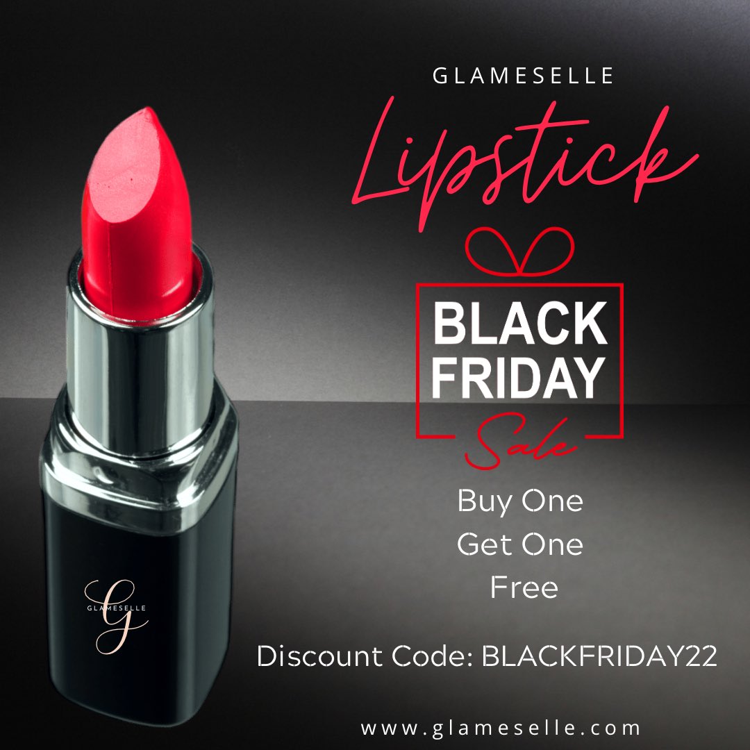 glameselle's tweet photo. Today only! Site-wide Black Friday sale on all Glameselle products. Use BLACKFRIDAY22 for buy-one-get-one-free deal. 
#BlackFriday #beauty #glameselle #shopsmall #shoplocal #womanownedbusiness https://t.co/S8dVhiFRBY