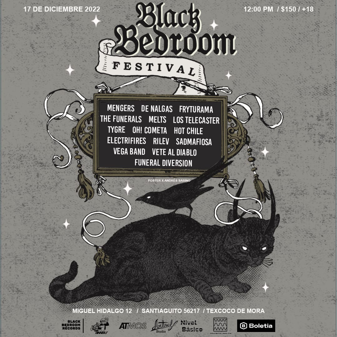 ¡Nuestra Haus &amp; Label #BlackBedroomRecords cumple sus primeros 10 años de vida! Y para celebrarlos se armó este Festival con un perro cartelazo 💥🥳 Nos vemos en #Texcoco este 17 de Diciembre 🐈‍⬛ Boletos ya ala venta a través de <a href="/boletia/">Boletia</a> bit.ly/3gARmJH 👈