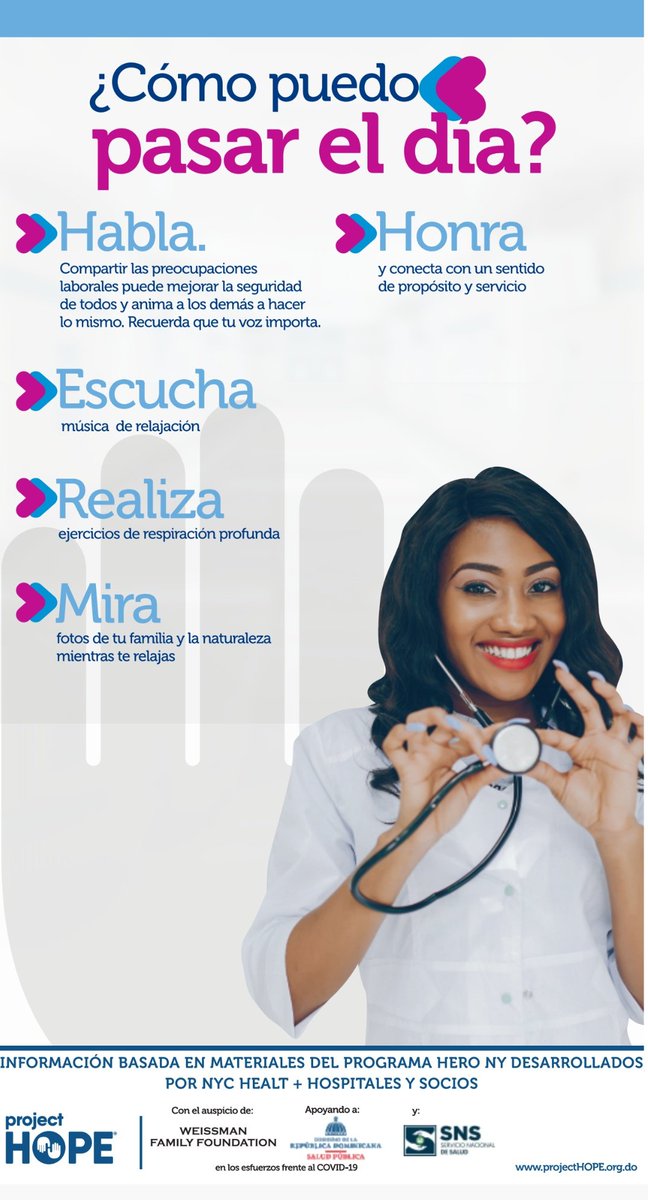 ProjectHOPERD's tweet photo. @projecthopeorg continúa apoyando los esfuerzos del Ministerio de Salud Pública y el Sistema Nacional de Salud acompañando a los trabajadores de salid en los programas de Salud Mental y Resiliencia.

#SaludMental #ProjectHOPE https://t.co/OjXzrHcmW7