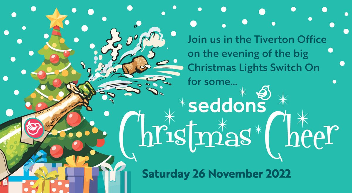 Join us tomorrow evening for a little #Christmas cheer at the #Tiverton Christmas Lights Switch on - our office will be open to greet you from 5.30pm with the BIG switch on at 6pm. 🥂🎄🎆