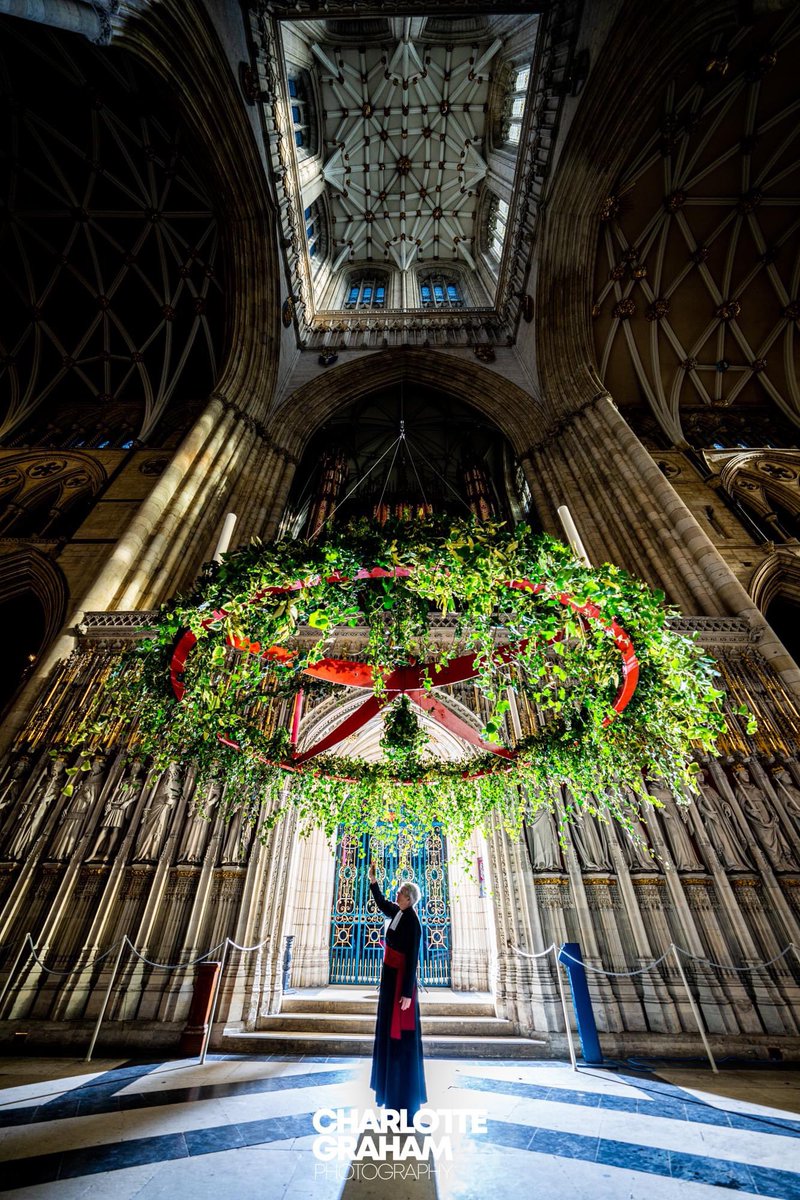 Maggie with the #Advent #Wreath at #YorkMinster