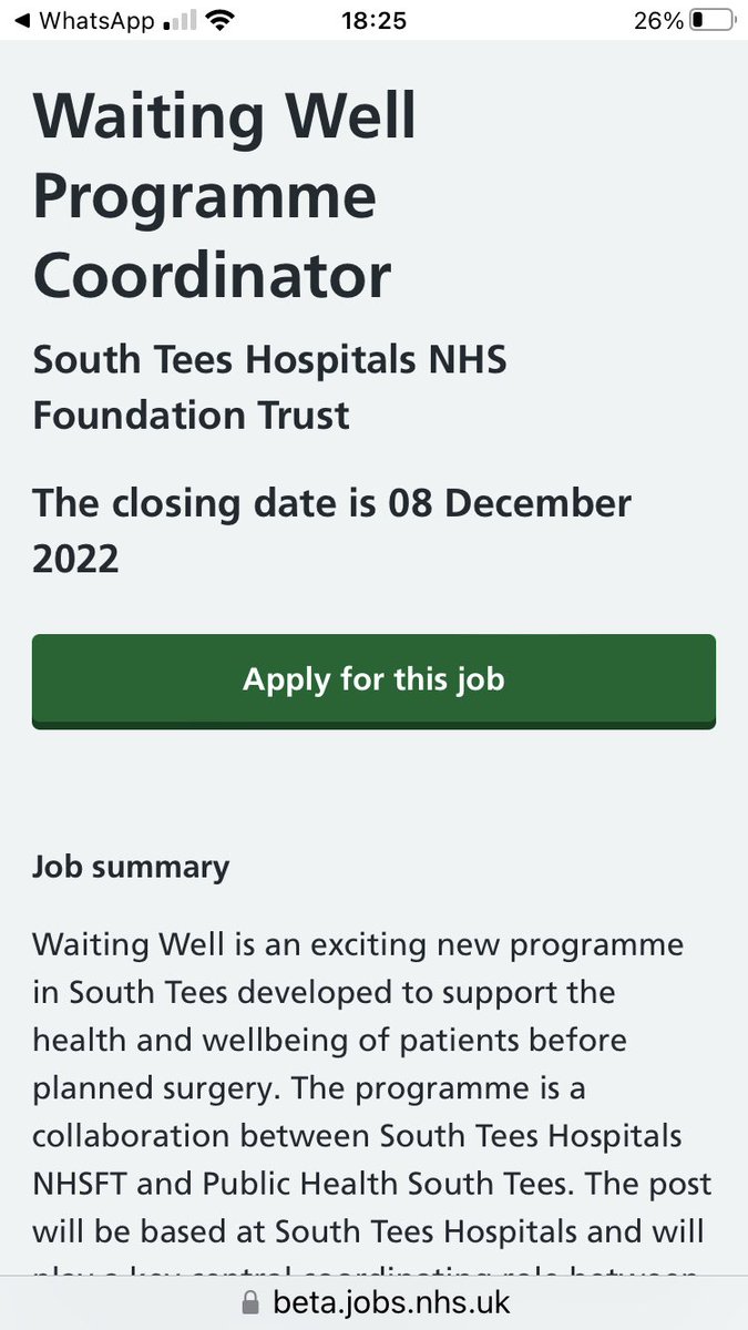 GerryDanjoux's tweet photo. Exciting opportunity working @SouthTees to support the health and wellbeing of people before surgery. This is a new post and will provide an opportunity to work between public health and secondary care. Full job details here: https://t.co/Uoo7gwjN5N https://t.co/2R75FqLB6i