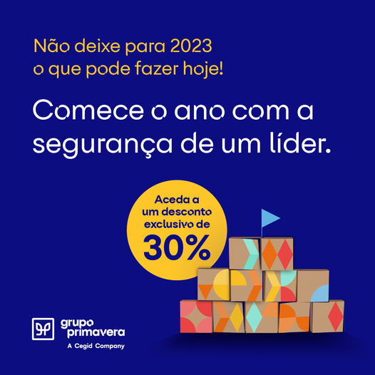 eticadata's tweet photo. Não, não é desconto da Black Friday. 
Até 16 de dezembro adira às soluções do Grupo Primavera, A Cegid Company e usufrua de 30% de desconto. 
Comece 2023 com o pé direito e com a segurança de um líder!
Aproveite esta oportunidade.
👉 https://t.co/LkpsoUWH1a https://t.co/fYxCP3YmFM