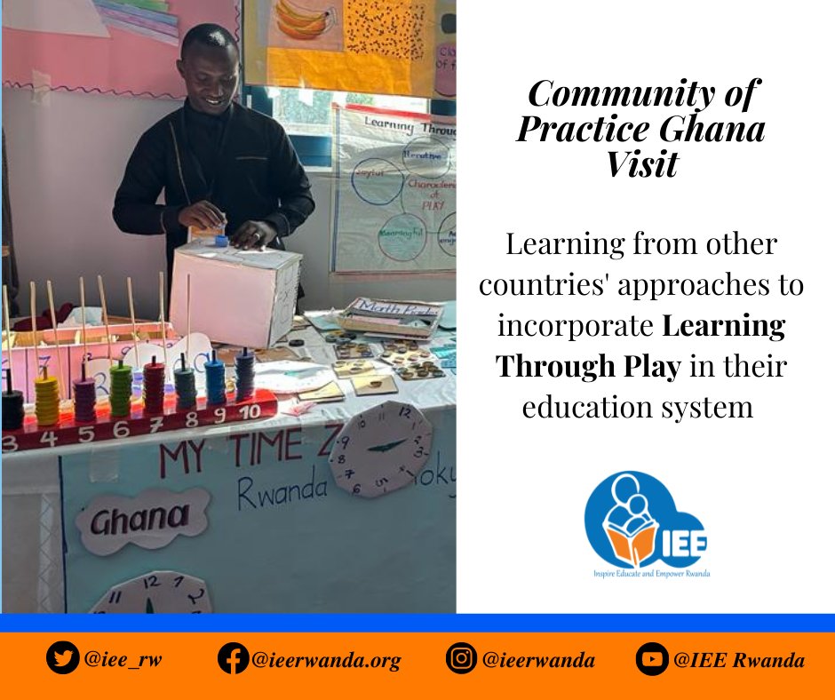 iee_rw's tweet photo. In partnership with @LEGOfoundation &amp; @unicefrw, our team led by the Country Director @murenzi2011 attended a #CommunityofPractice experience-sharing workshop in Ghana. Discussions and visits centered on how different countries integrate #Play into teaching and learning. https://t.co/Q7KvBsUeQ8