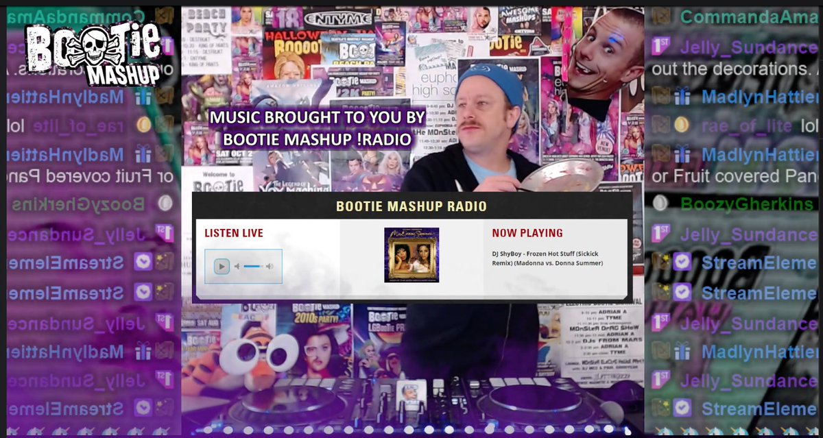 We are vibing all night and day for this long Thanksgiving weekend, letting our newly-updated Bootie Mashup Radio provide the tunes on Twitch (with periodic guest appearances by <a href="/DJTYMEakaDOUG/">DJ Tyme (Entyme)</a>) until <a href="/lobsterdust/">lobsterdust</a> and <a href="/adrianabootie/">Adriana A</a> take over this evening! Twitch.tv/bootiemashup