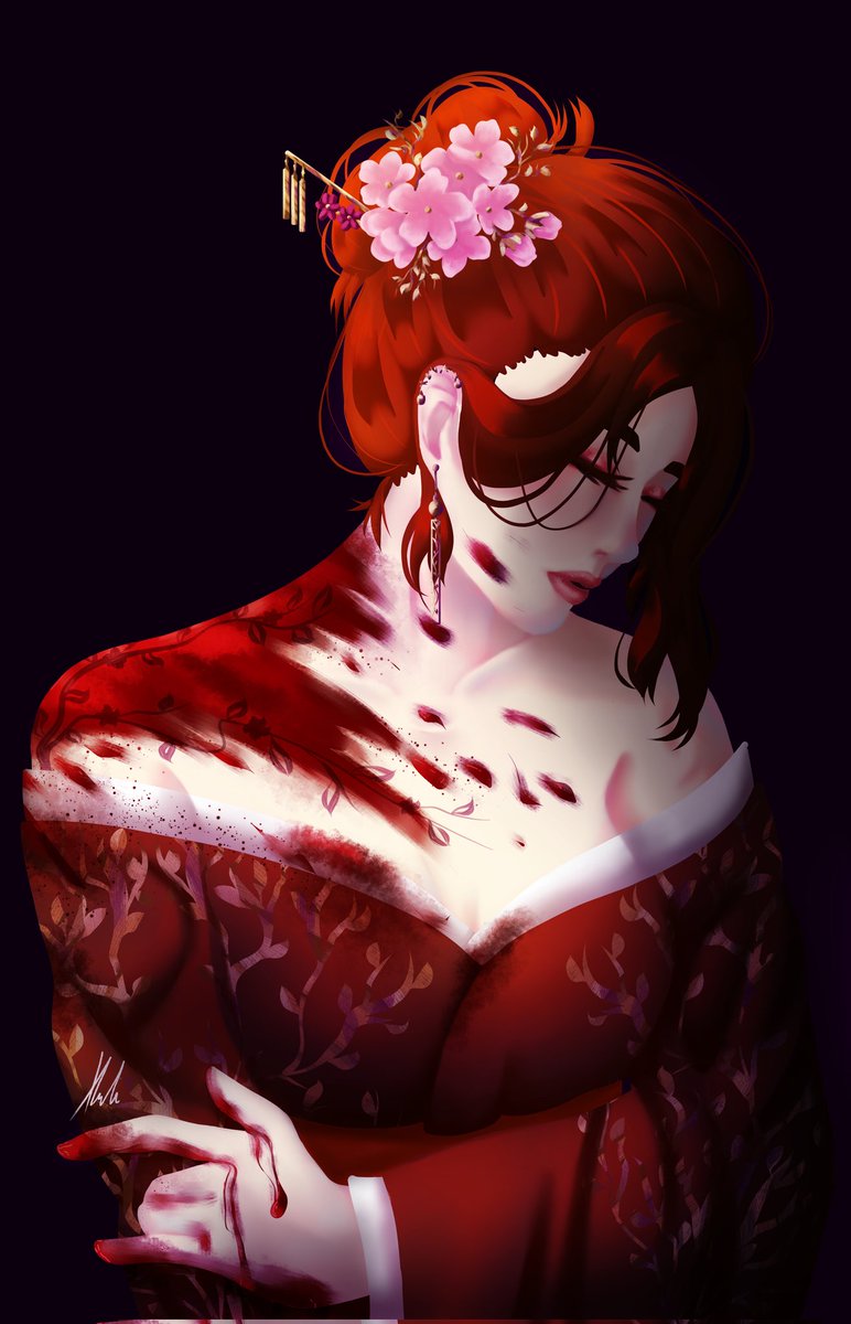 BVART2's tweet photo. Pain 
#geisha #pain #flower https://t.co/Absr0ERfSJ