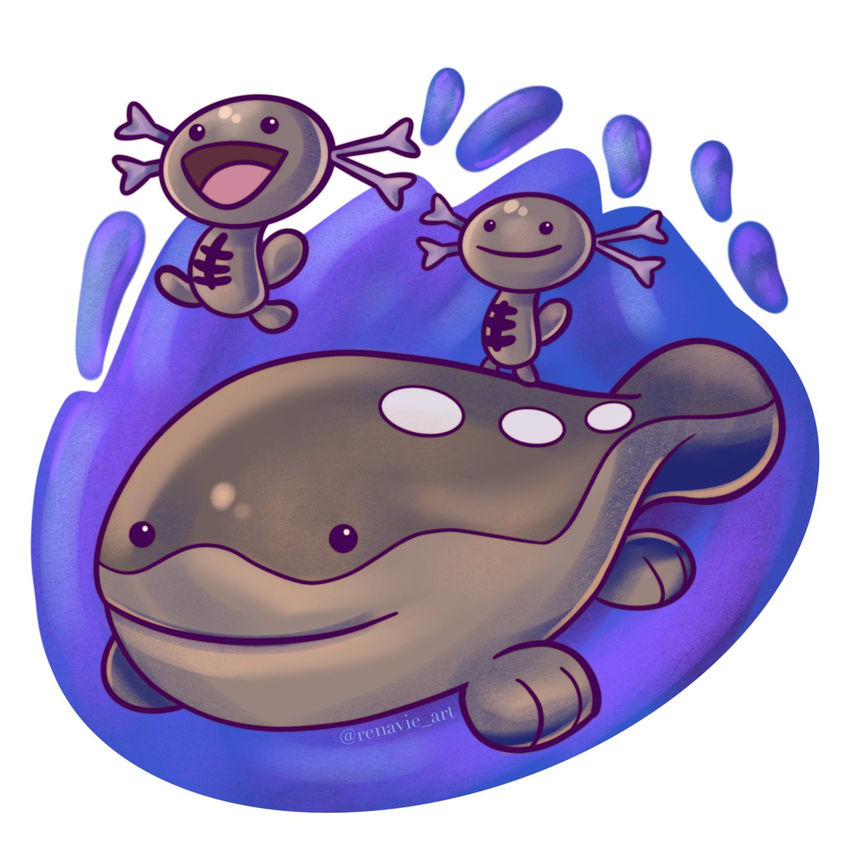 renavie_art's tweet photo. Wooper and Clodsire! She's the biggest asset to my team #PokemonScarletViolet #clodsire #wooper #PokemonViolet https://t.co/N61PTcuCXQ