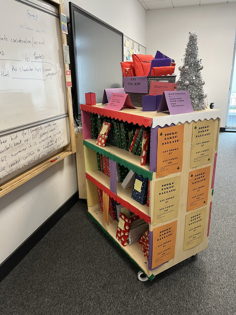 LargsEnglish's tweet photo. How amazing does our blind date with a book stall look? 🤩 Well done Mrs Griffiths and co for putting this together for the @LargsAcademy Christmas fayre tomorrow! Come along and grab yourself your next great read 📚 https://t.co/JISUsTYOn8