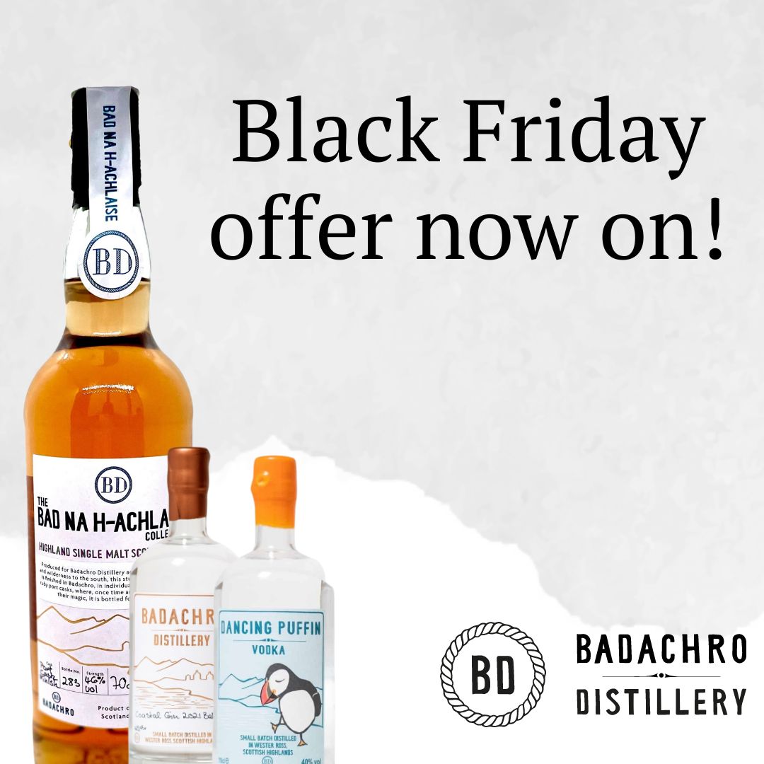 Anyone else use #BlackFriday to stock up on all of their #Christmas gifts? 🎁

Treat your loved ones to a cheeky bottle of Badachro this festive season. Whether they’re a #gin, #whisky or #vodka lover, we’ve got something for everyone! 🙌

badachrodistillery.com