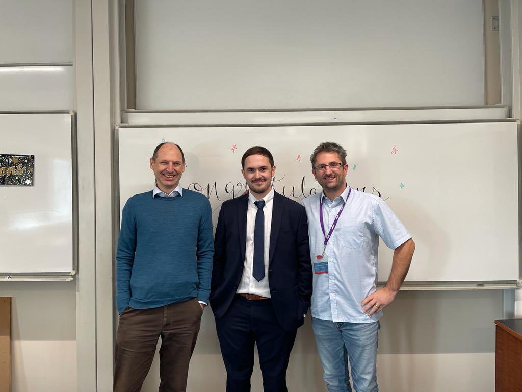 The group would like to wish Rob huge congratulations on defending his thesis today and become Dr Robert Troup. Rob was supervised by Dr Matthias Baud and Prof Bruno Linclau during his PhD.